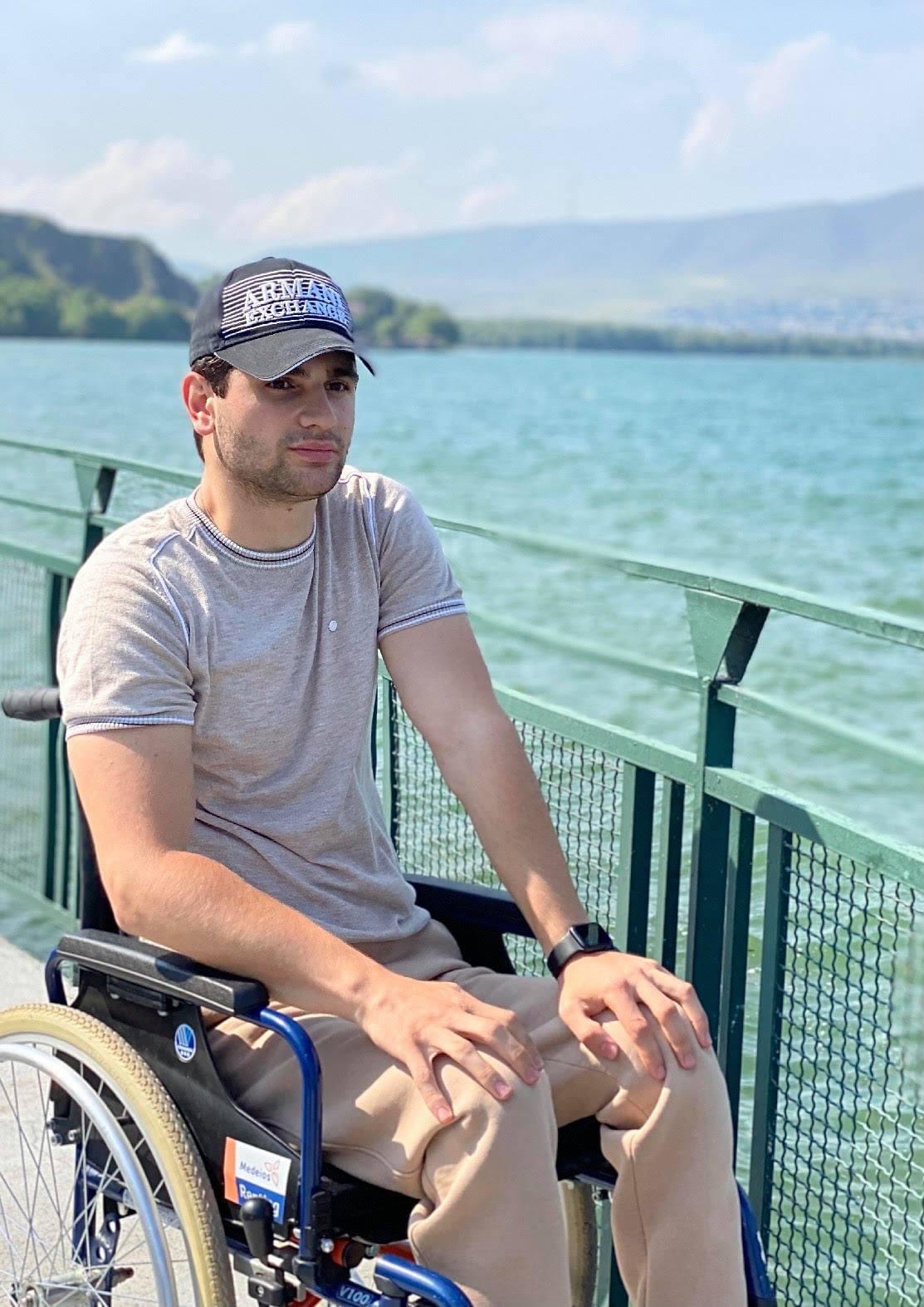 Seyran Soghoyan, campaign recipient, at Lake Sevan, Armenia