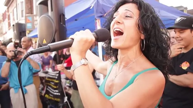 Anahit singing Acariciame at Toronto Latin Festival